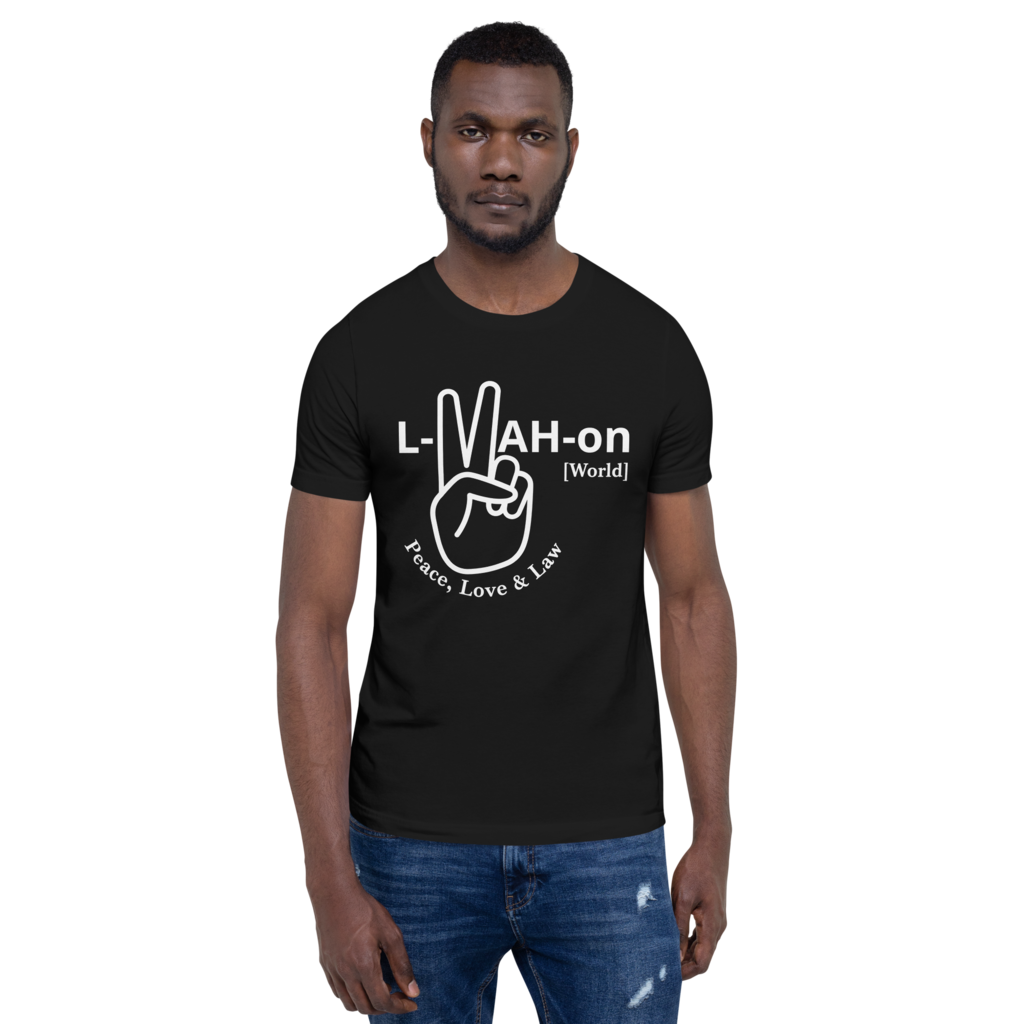 T-shirt noir et blanc L-YAH-on & Peace