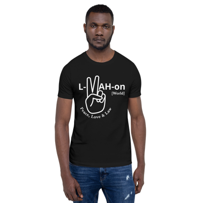 T-shirt noir et blanc L-YAH-on & Peace