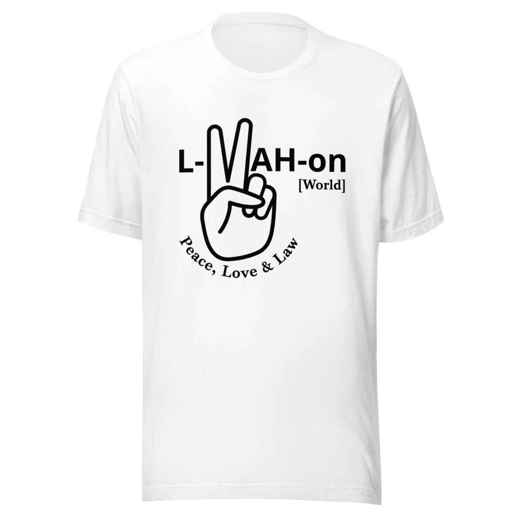 L-YAH-on & Peace Black and White T-Shirt