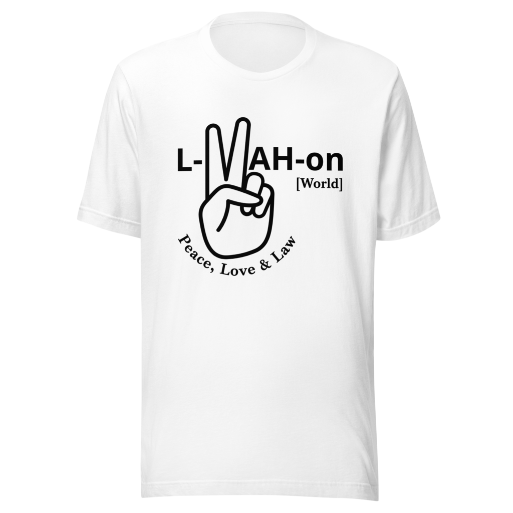 T-shirt noir et blanc L-YAH-on & Peace