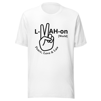 T-shirt noir et blanc L-YAH-on & Peace