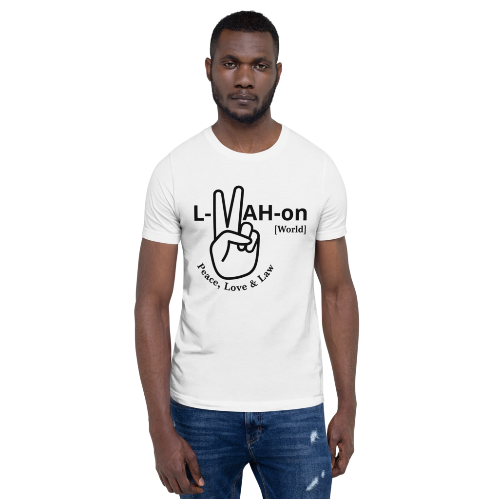 L-YAH-on & Peace Black and White T-Shirt