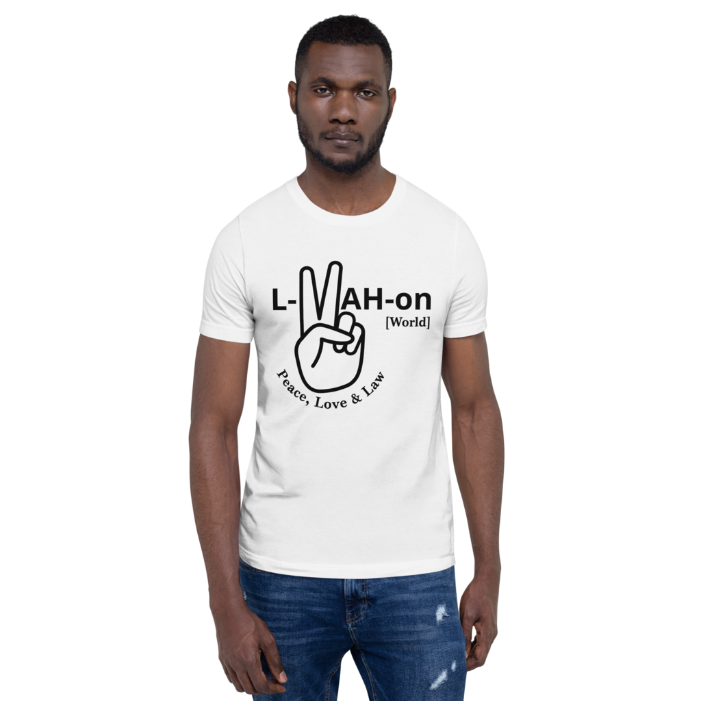 T-shirt noir et blanc L-YAH-on & Peace