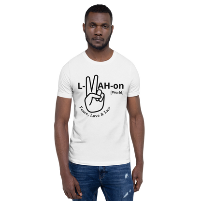 T-shirt noir et blanc L-YAH-on & Peace