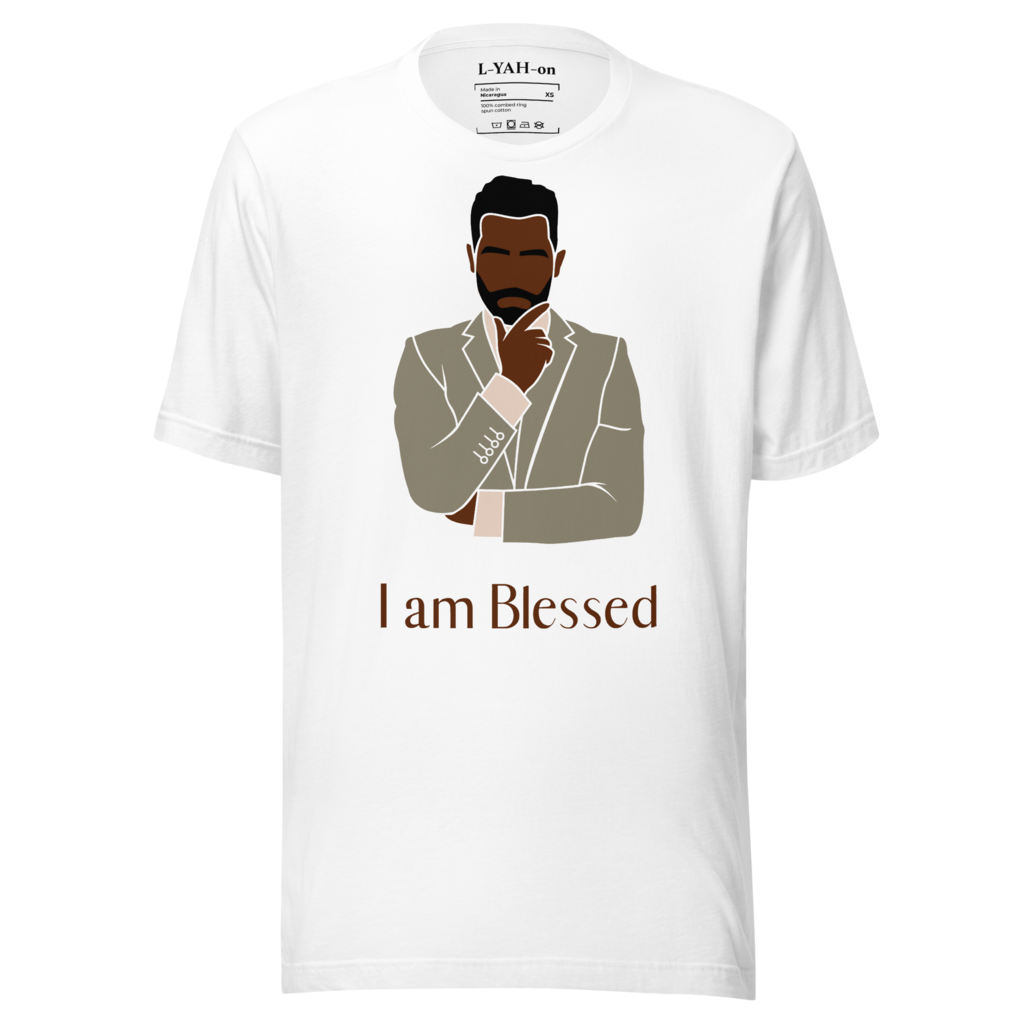 L-YAH-on "I am Blessed" T-Shirt Style #4 for Men