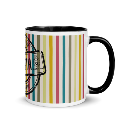 L-YAH-on's Slogan Colorful Striped Mug