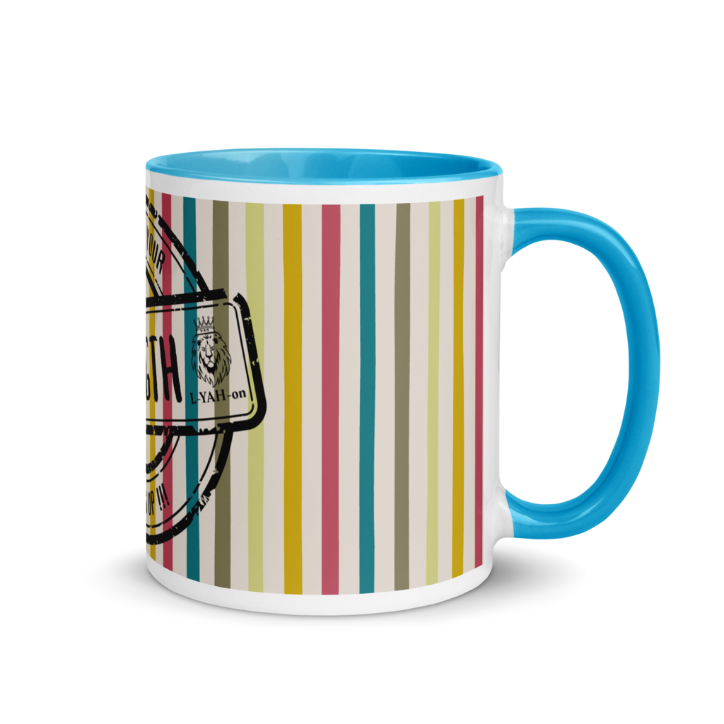 L-YAH-on's Slogan Colorful Striped Mug