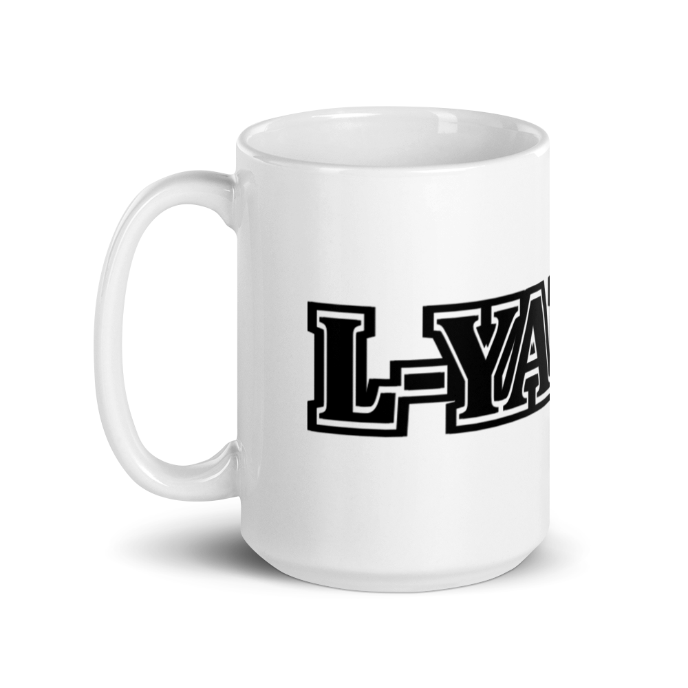 Mug brillant blanc L-YAH-on