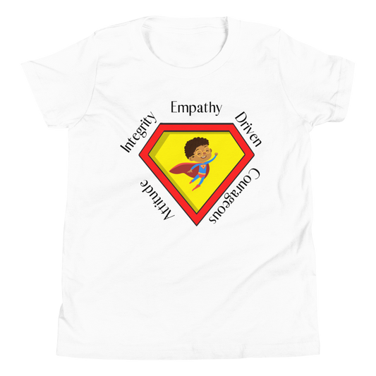 Camiseta con rasgos de superhéroe para niño